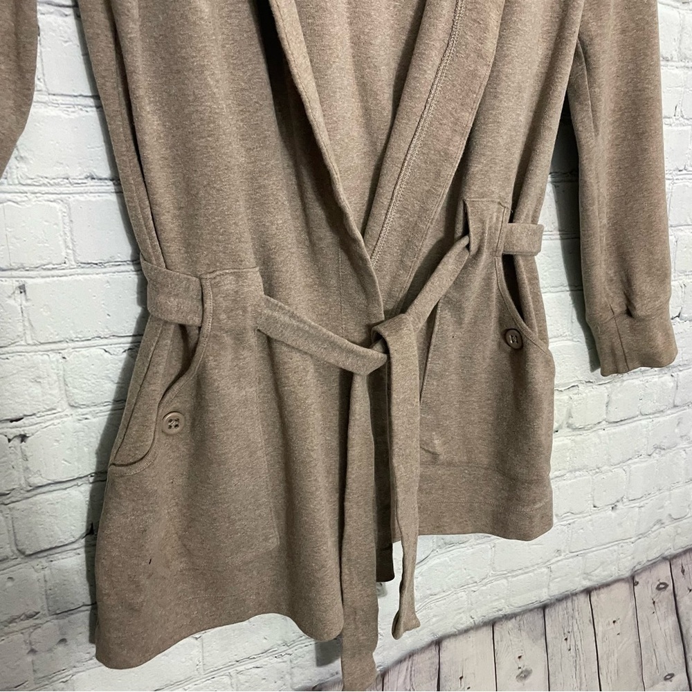 Gap Body Khaki Long Sleeve Bath Robe Size Small - Picture 5 of 9